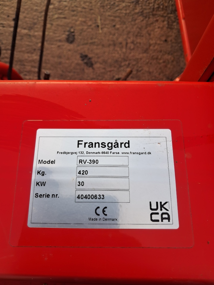 Fransgard RV 390 RV390 Tedder